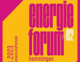Energie Forum #2 – Hemmingen / 22.11.2023, 19 Uhr, Gemeinschaftshalle
