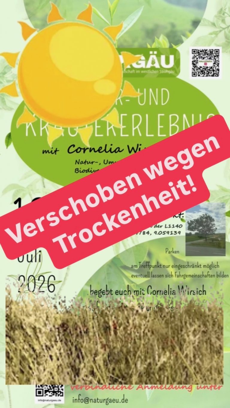 Verschoben wegen Trockenheit